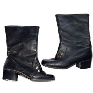 Lavorazione Artigiana leather half calf zip boots